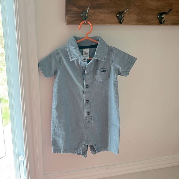 Carter’s denim summer jumpsuit - Picture 1 of 4